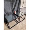 Image 2 : 2 Metal & Glass Side Tables