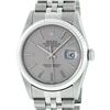 Rolex Men's Stainless Steel Gray Index Datejust Wristwatch