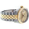 Image 3 : Rolex Mens Two Tone Champagne Tapestry Index Datejust Wristwatch