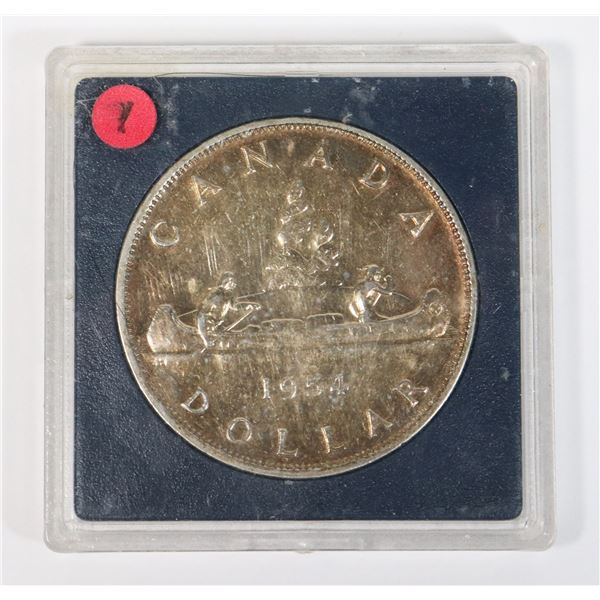 1954 CANADA SILVER DOLLAR GOLDEN TONE