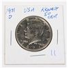 Image 1 : 1971 D 50 CENT USA, KENNEDY 1/2 DOLLAR SMALLER DISTRIBUTION