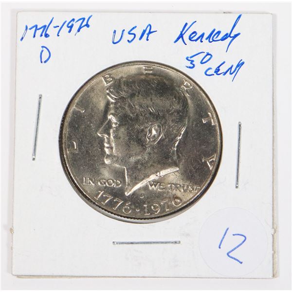 1776-1976D 50 CENT KENNEDY USA