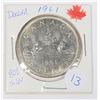 Image 1 : 1961 CANADA SILVER DOLLAR 80% SILVER