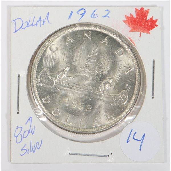 1962 CANADA SILVER DOLLAR 80% SILVER