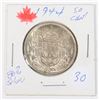 Image 1 : 1944 CANADA WII 50 CENT 80% SILVER,