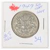 Image 1 : 1949 CANADA 50 CENT 80% SILVER