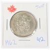 Image 1 : 1962 CANADA 50 CENT 80% SILVER