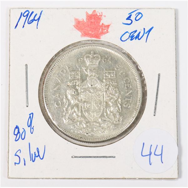 1964 CANADA 50 CENT 80% SILVER