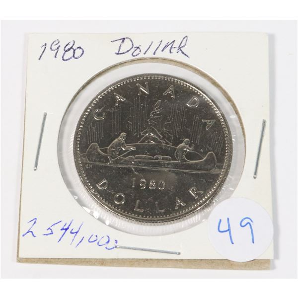 1980 DOLLAR FROM ROLL BEAUTIFUL EXAMPLE