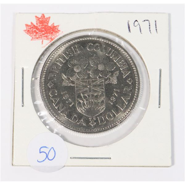 1871-1971 BRITISH COLUMBIA DOLLAR 1OF6