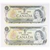 Image 1 : TWO 1973 $1.00 BILLS PREFIX ECH SEQUENTIAL