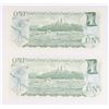 Image 2 : TWO 1973 $1.00 BILLS PREFIX ECH SEQUENTIAL