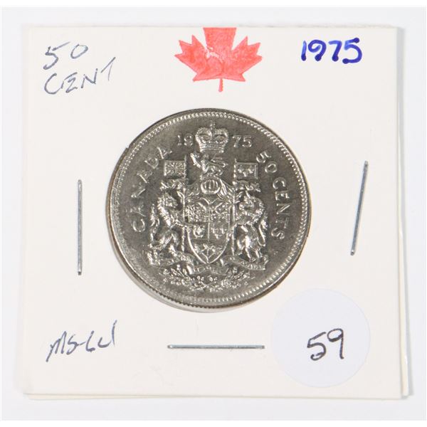 1975 50 CENT ONLY 3,710,000 MINTED LOW MINTAGE