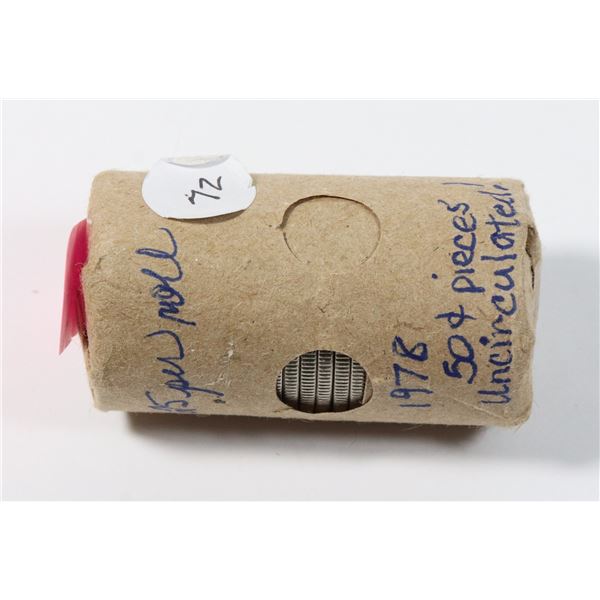 ROLL 1978 50 CENT PIECE UNCIRCULATED FROM ESTATE