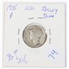 Image 1 : 1935 P USA MERCURY DIME 90% SILVER