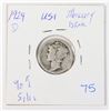 Image 1 : 1929 D USA MERCURY DIME 90% SILVER