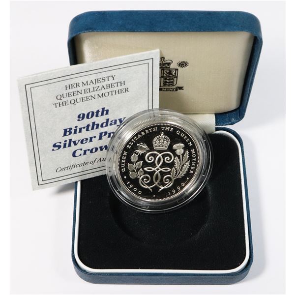 1900-1990 ROYAL MINT 90TH BIRTHDAY SILVER PROOF