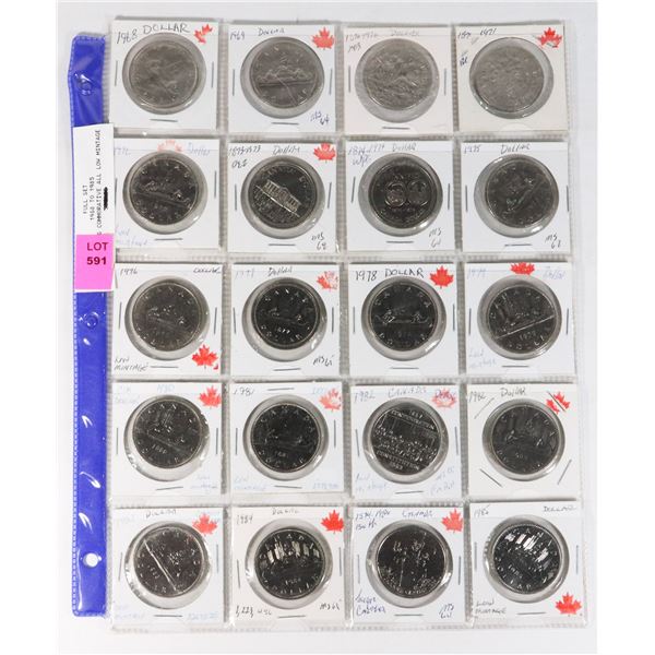 20 SHEET OF FULL 1968 -1985 DOLLAR SERIES INCLUDES