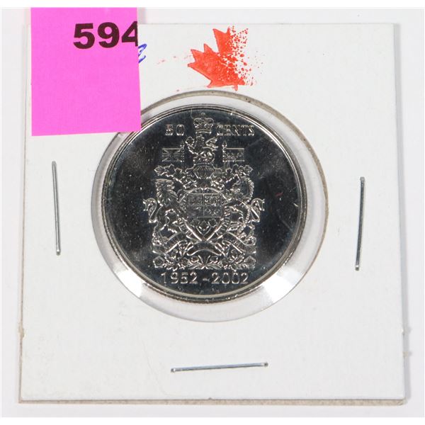 1952-2002 ASCENSION - P 50 CENT QUEEN ELIZABETH'S