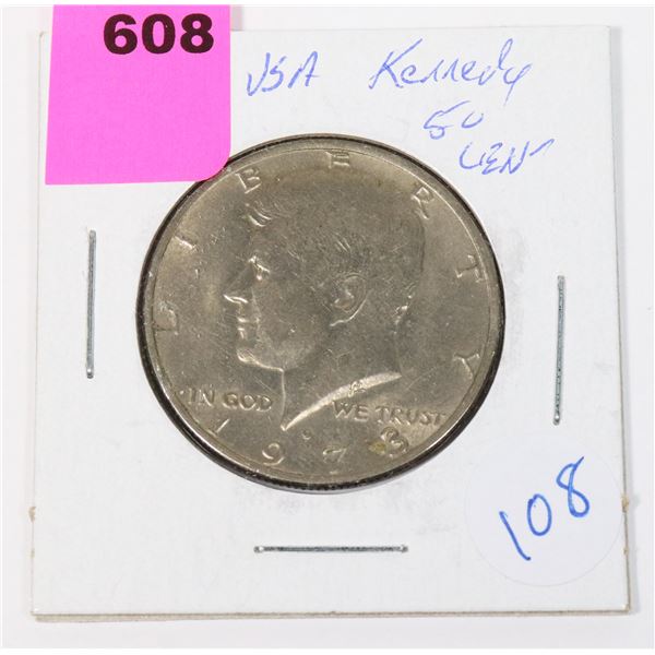 1972 KENNEDY 50 CENT USA