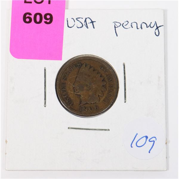 1906 U.S.A. INDIAN HEAD PENNY