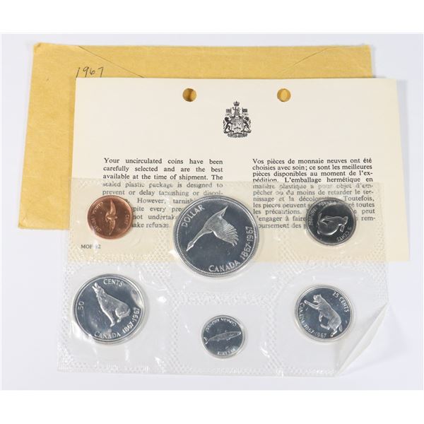 1867-1967 UNCIRCULATED SET 80 % SILVER IN ORIGINAL