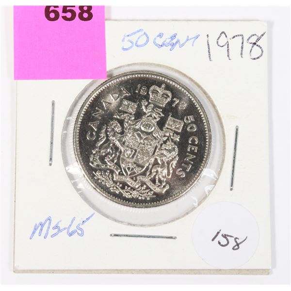 1978 50 CENT PIECE FROM ESTATE ROLL