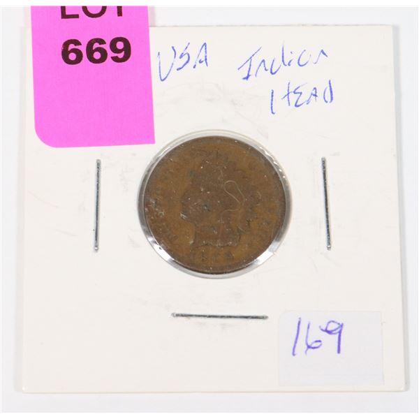 1889 USA INDIAN HEAD PENNY