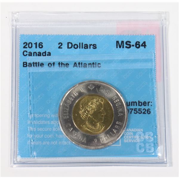 2016 GRADED BATTLE OF THE ATLANTIC TOONIE MS-64