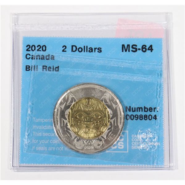 2020 GRADED BILL REID HAIDA BEAR TOONIE UNCOLOURED