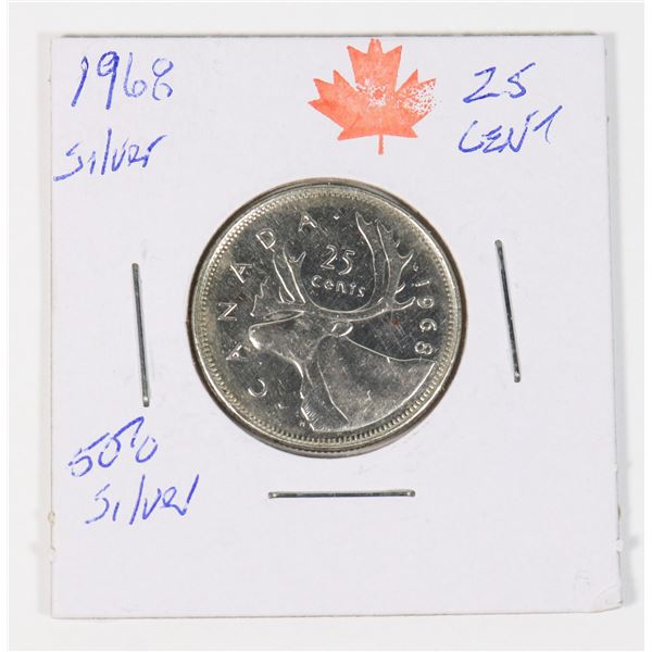 1968 SILVER QUARTER 50% SILVER LOOK CLOSELY