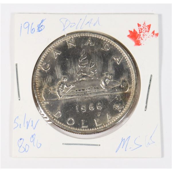 1966 CANADA SILVER DOLLAR 80% SILVER