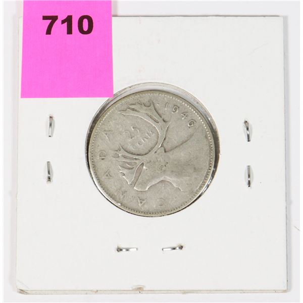 1946 CANADA QUARTER 80% SILVER