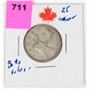 Image 1 : 1950 CANADA QUARTER 80% SILVER
