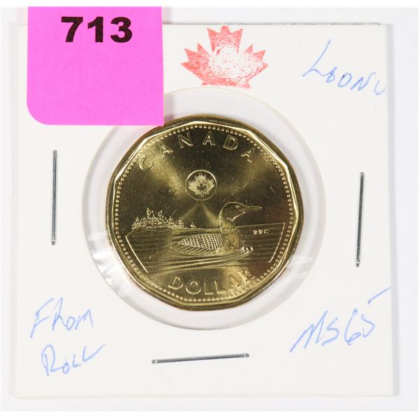 2020 CANADA LOONIE FROM ROLL MS 65