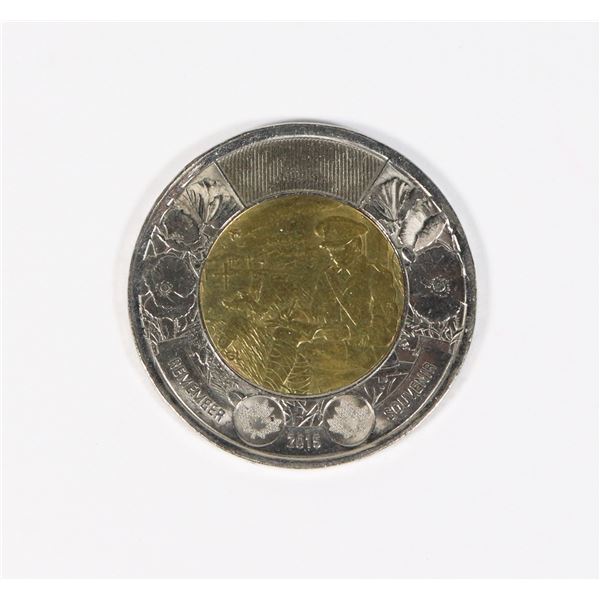 2015 CANADA TOONIE REMEMBRANCE, FLANDERS FIELD