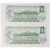 Image 2 : TWO SEQUENTIAL OF $1 BILLS ECH PREFIX CUNC-64