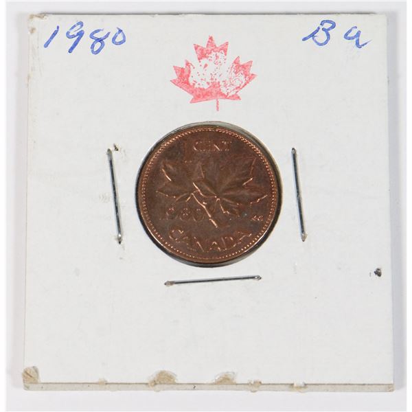 1980 BU CANADIAN PENNY