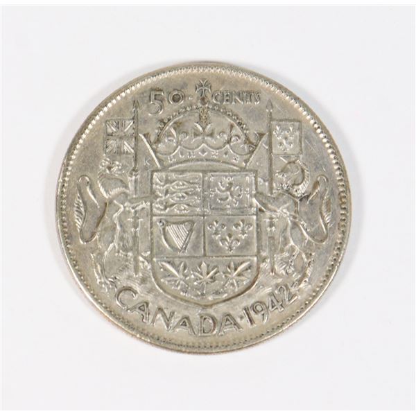 1942 50 CENT W.W. II 80% SILVER MINTED1,974,165
