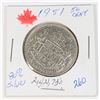 Image 1 : 1951 50 CENT 80% SILVER MINTED 2,141,733
