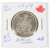 Image 1 : 1959 50 CENT 80% SILVER MINTED 3,095,535