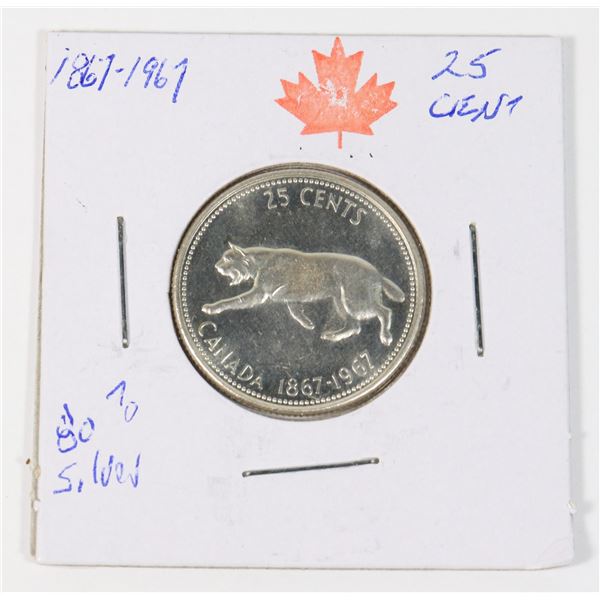 1867-1967 QUARTER 80% SILVER