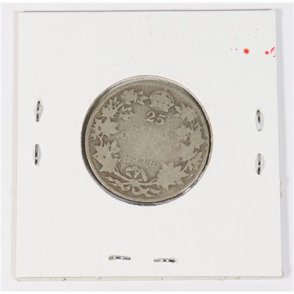 1918 KING GEORGE V 92.5% SILVER QUARTER 4,175,649