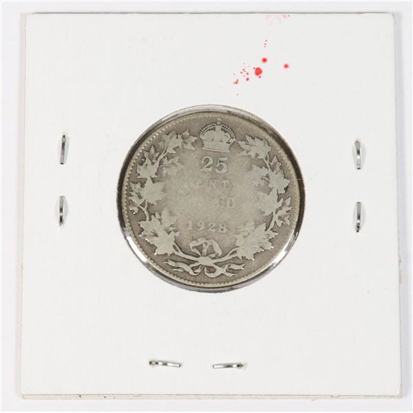 1928 KING GEORGE V 92.5% SILVER QUARTER 2,114,178
