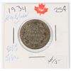 Image 1 : 1934 KING GEORGE V 92.5% SILVER QUARTER 384,350