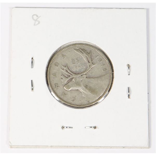 1946 CANADA QUARTER 80% SILVER