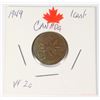 Image 1 : 1949 CANADA ONE CENT COIN VF20