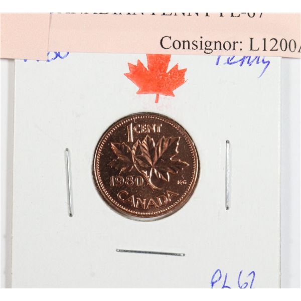 1980 CANADIAN PENNY PL-67