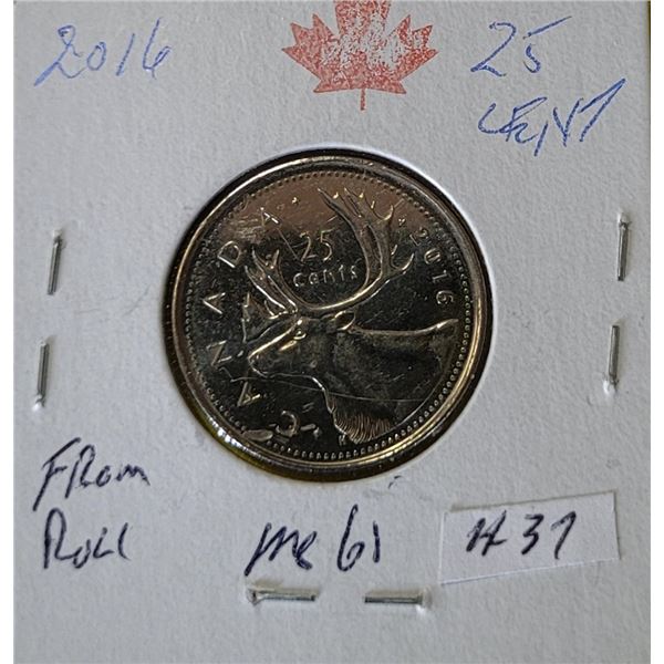 2016 QUARTER FROM ROLL MS-65