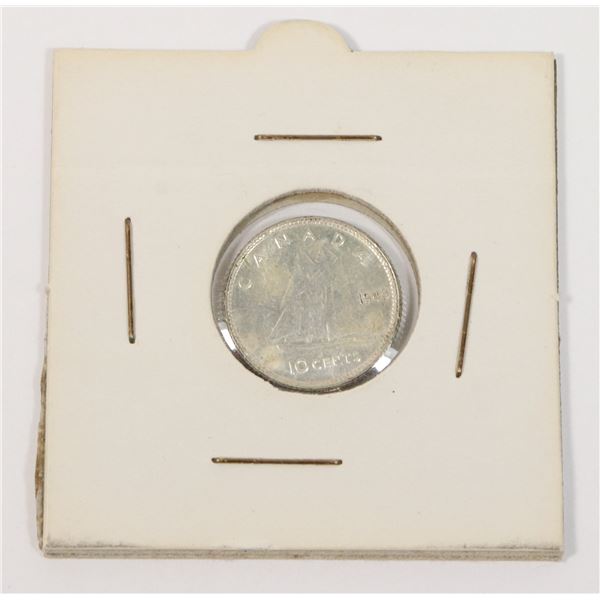 1943 SILVER CANADA HIGHER GRADE 10 CENTS COIN